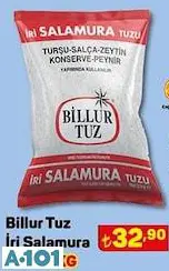 BİLLUR TUZ İRİ SALAMURA TUZU